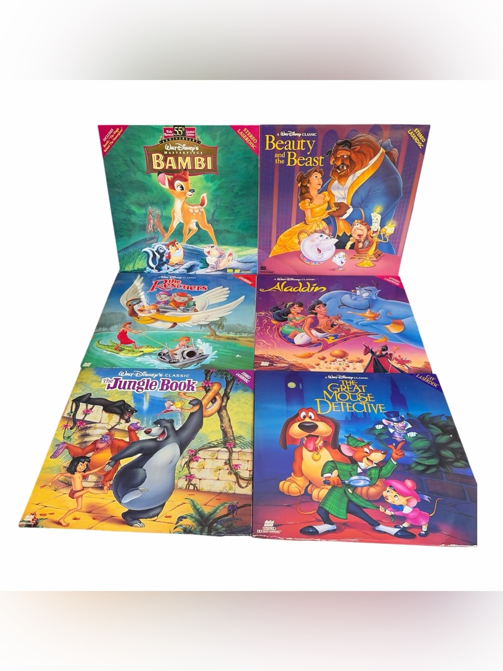 Disney Trading Card Poster Set - Green, Purple, Blue, Pink, Yellow, Orange